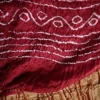 Red & White Clamp Dye Zari anchal Modal Silk Saree