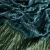 Dark Green and White Clamp Dye Zari anchal Modal Silk Saree