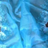 Ocean blue parsi embroidery cut work border Organza silk saree