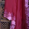 Majenta parsi embroidery cut work border Organza silk saree