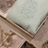 Pesta green hand embroidery with mukaish work pure Organza saree