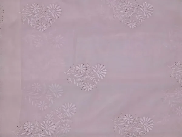 Peach hand embroidery with mukaish work pure Organza saree