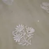 light pesta hand embroidery with mukaish work pure Organza saree