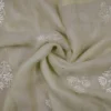 light pesta hand embroidery with mukaish work pure Organza saree