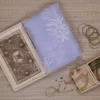 Sky Blue hand embroidery with mukaish work pure Organza saree