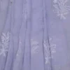Sky Blue hand embroidery with mukaish work pure Organza saree