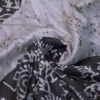 Off white on Bolpur Hand Batik n Black on Warli print Pure silk saree
