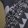 Off white on Bolpur Hand Batik n Black on Warli print Pure silk saree