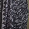 Off white on Bolpur Hand Batik n Black on Warli print Pure silk saree