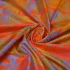 Orange Pink Dual Tone Katan on Hand Block Discharge Print Pure Silk Saree