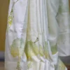 Off White Katan on Hand Block Discharge Print Pure Silk Saree
