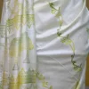 Off White Katan on Hand Block Discharge Print Pure Silk Saree