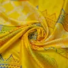 Bright Yellow Katan on Hand Block Discharge Print Pure Silk Sare