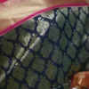 Black color with pink border kanjivaram work on Pure silk saree