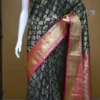 Black color with pink border kanjivaram work on Pure silk saree
