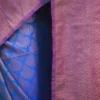 Sky blue color with pink border kanjivaram work on Pure silk saree
