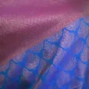 Sky blue color with pink border kanjivaram work on Pure silk saree