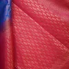Sky blue color with pink border kanjivaram work on Pure silk saree