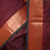 Brown color with green border kanjivaram work on Pure silk saree