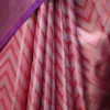 Rust color with blue border kanjivaram work on Pure silk saree