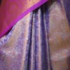 Lavender color with maroon border kanjivaram work on Pure silk saree