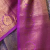 Lavender color with maroon border kanjivaram work on Pure silk saree