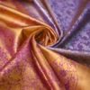 Lavender color with maroon border kanjivaram work on Pure silk saree