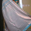 Green color with copper jari border kanjivaram work on Pure silk saree