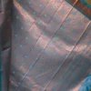 Green color with copper jari border kanjivaram work on Pure silk saree