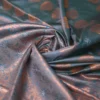 Green color with copper jari border kanjivaram work on Pure silk saree