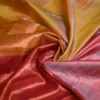 Biscuit color with Brown border kanjivaram work on Pure silk saree