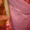 Biscuit color with Brown border kanjivaram work on Pure silk saree