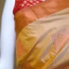 Biscuit color with Brown border kanjivaram work on Pure silk saree