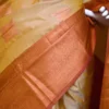 Biscuit color with Brown border kanjivaram work on Pure silk saree