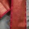 Pesta green color with maroon border kanjivaram work on Pure silk saree