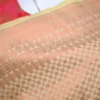 Biscuit color with maroon border kanjivaram work on Pure silk saree