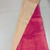 Biscuit color with maroon border kanjivaram work on Pure silk saree