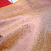 Peach with purple border kanjivaram work on Pure silk saree