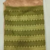 Sap Green Benarsasi on golden zari pink border muga silk saree
