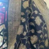 Black Benarasi on golden Ashraffi Butti zari work saree