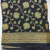 Black Benarasi on golden Ashraffi Butti zari work saree