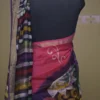 Lipstick Pink on Multicolor Hand Batik Print with Zari Border Semi Silk Saree