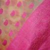 Biscuit on Pink Border and Kalka work Silk Saree