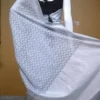 Grey on silver stripe and butta work Silk Saree