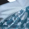 Sea Green on Silver Jangla Jaal work Silk Saree