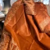 Rust Warli Print Semi Tussar Dupion Silk Saree