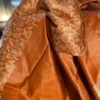 Rust Warli Print Semi Tussar Dupion Silk Saree