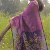 Lavender Resom jamdani Matka silk Saree
