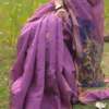Lavender Resom jamdani Matka silk Saree
