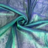 Dark Green n Blue Dual Tone on Pink Border Tissue saree